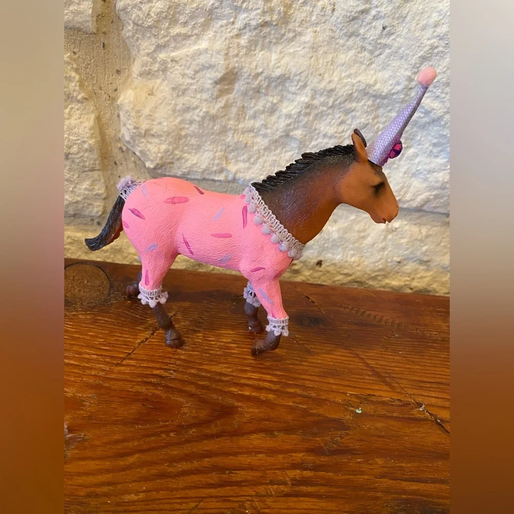 Horse Birthday Cake Pink and Lavender Western Cowgirl Cake Topper Toy